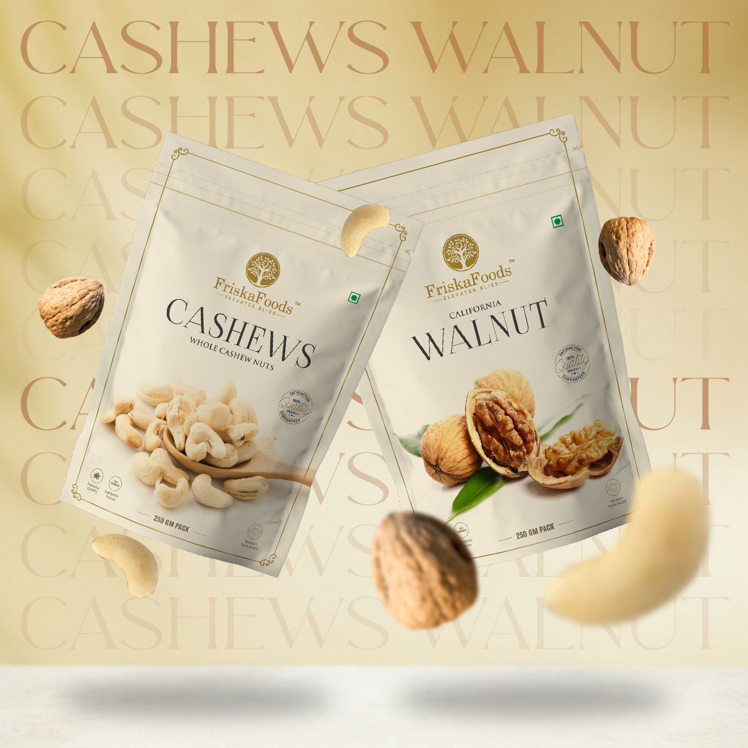 Premium Chilean Walnut | Whole Cashew Nuts (250g each)